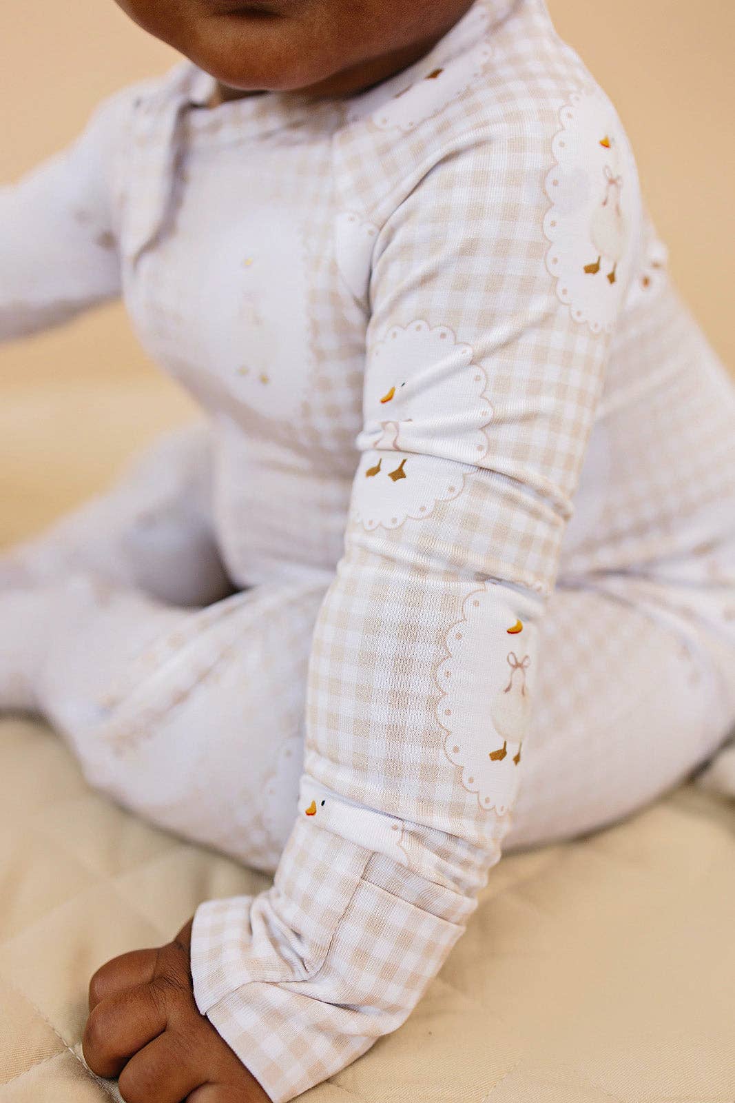 Bamboo Zip Romper | Gingham & Goose: 6-12M