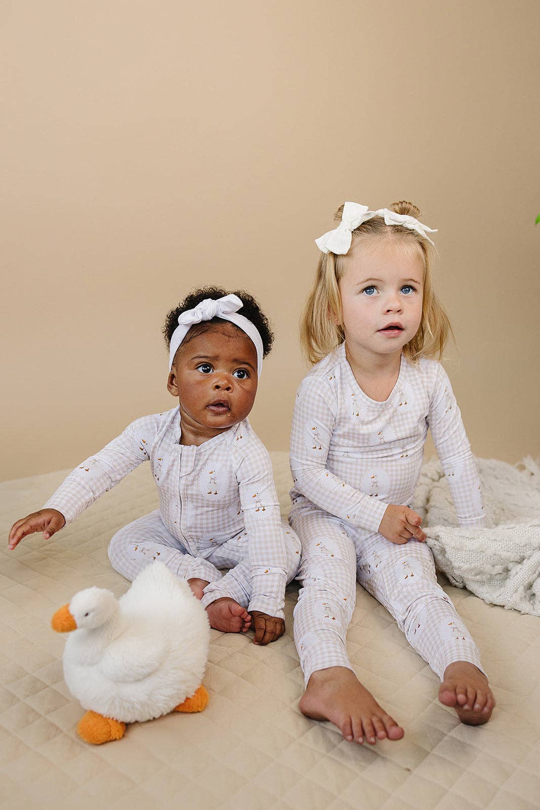 Bamboo Zip Romper | Gingham & Goose: 6-12M