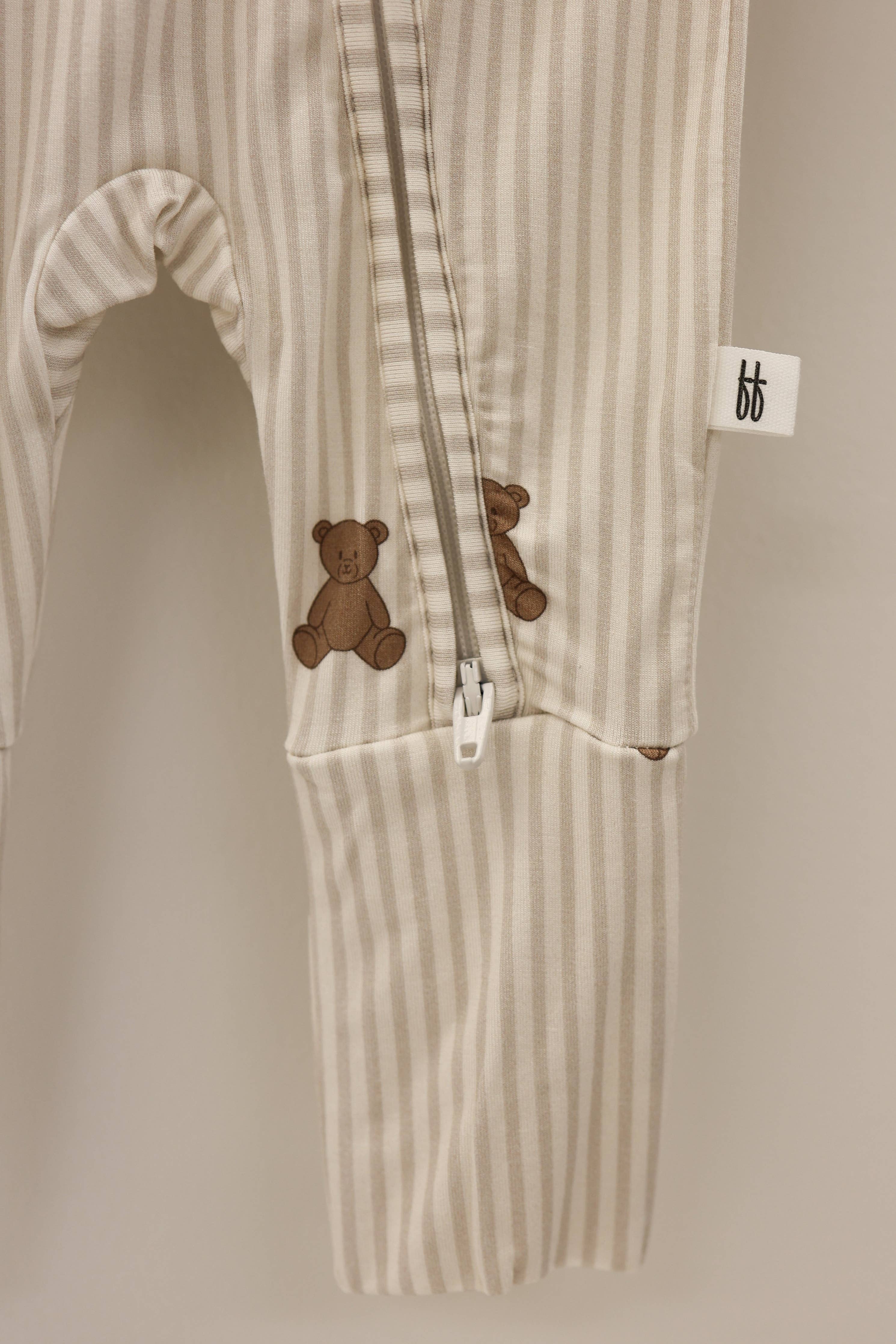 Bamboo Zip Pajamas | Teddy: 6-12 Months