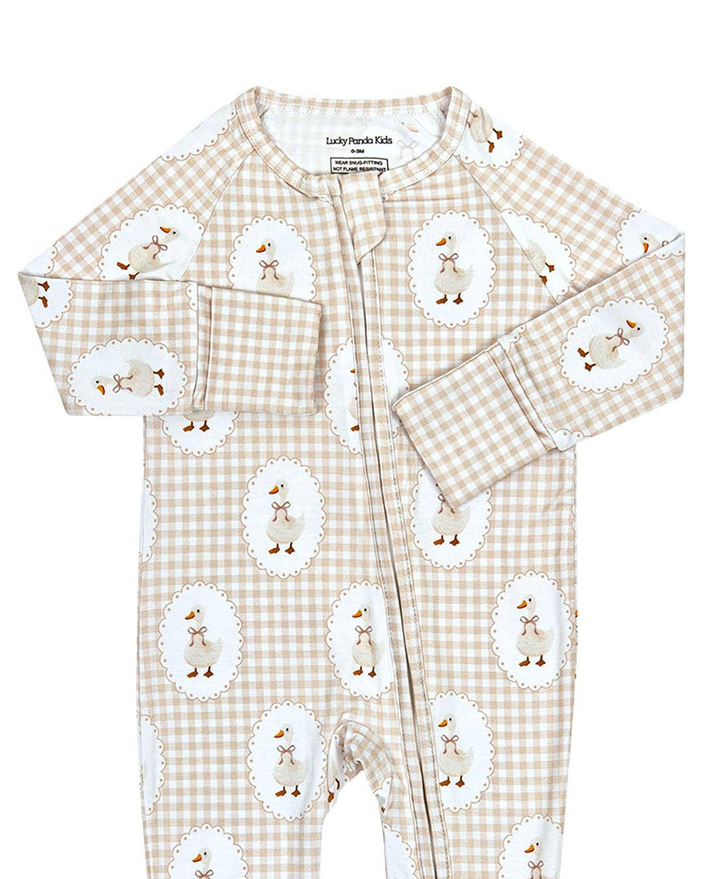 Bamboo Zip Romper | Gingham & Goose: 6-12M