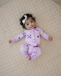 Bamboo Zip Romper | Raspberry: 6-12M