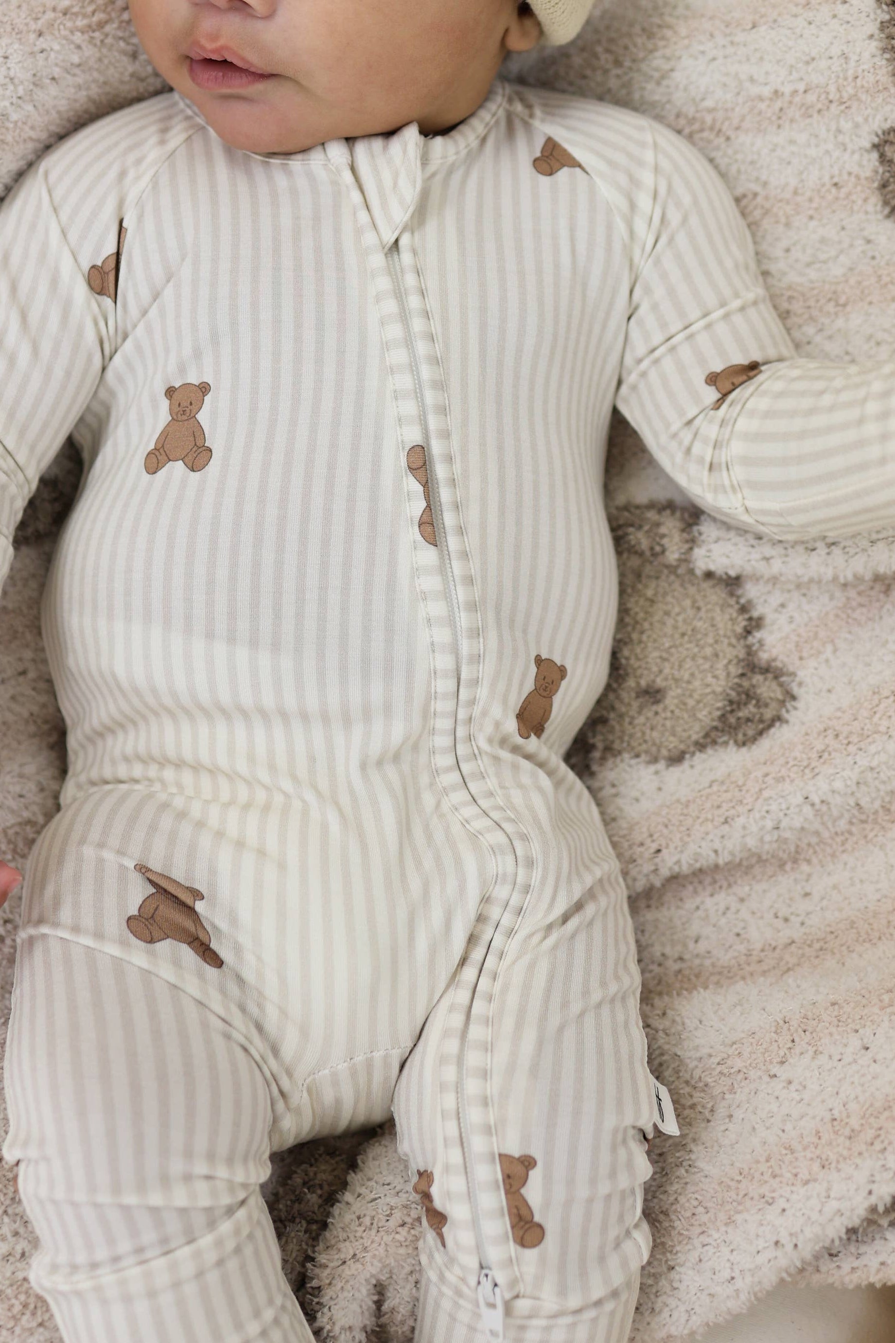 Bamboo Zip Pajamas | Teddy: 6-12 Months
