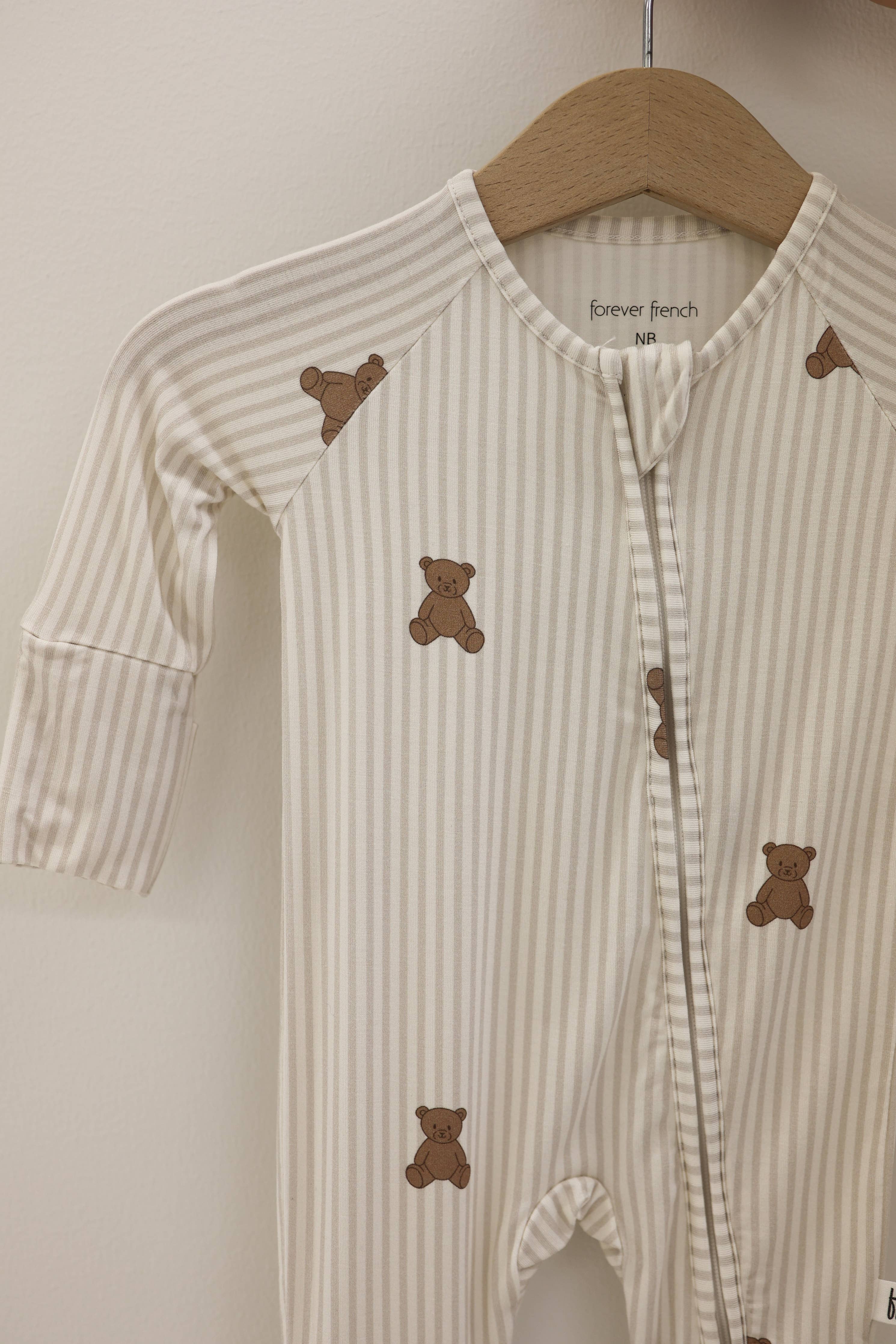 Bamboo Zip Pajamas | Teddy: 6-12 Months