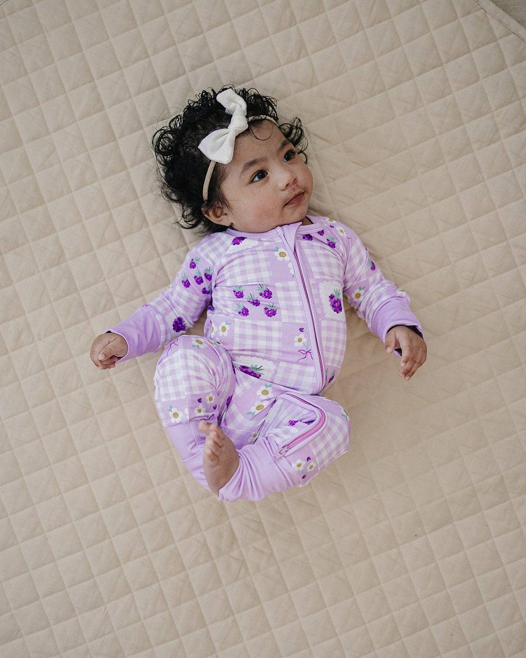 Bamboo Zip Romper | Raspberry: 0-3M