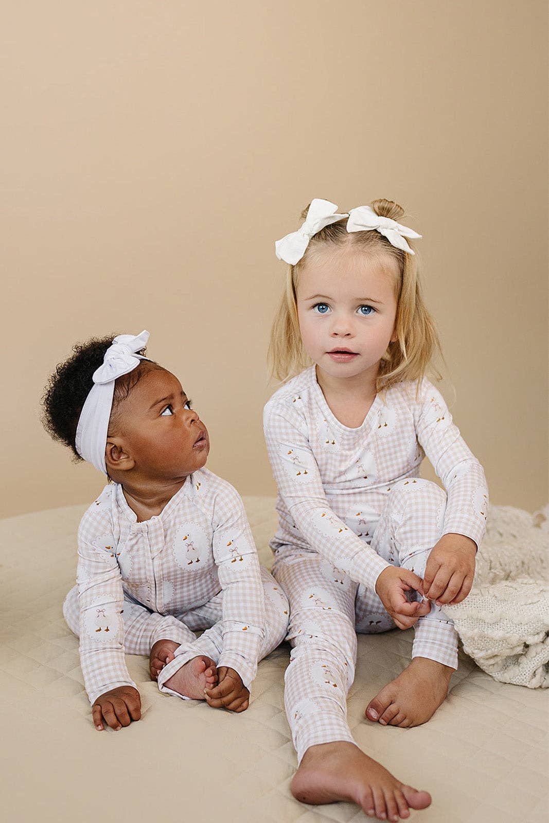 Bamboo Zip Romper | Gingham & Goose: 6-12M